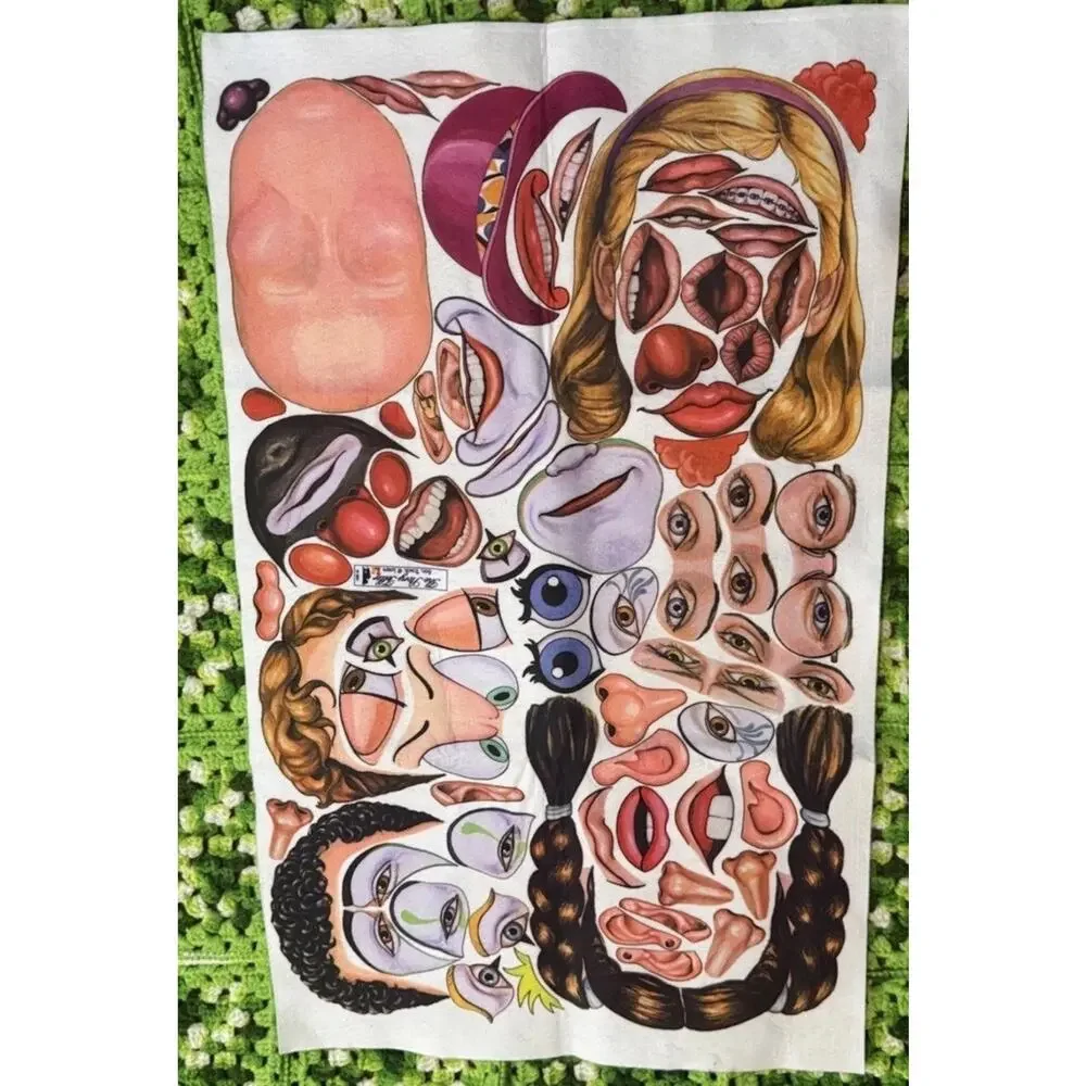 1994 Story Teller‎ Felt Funny Faces Clowns See Touch & Learn Kids Artwork Crafts